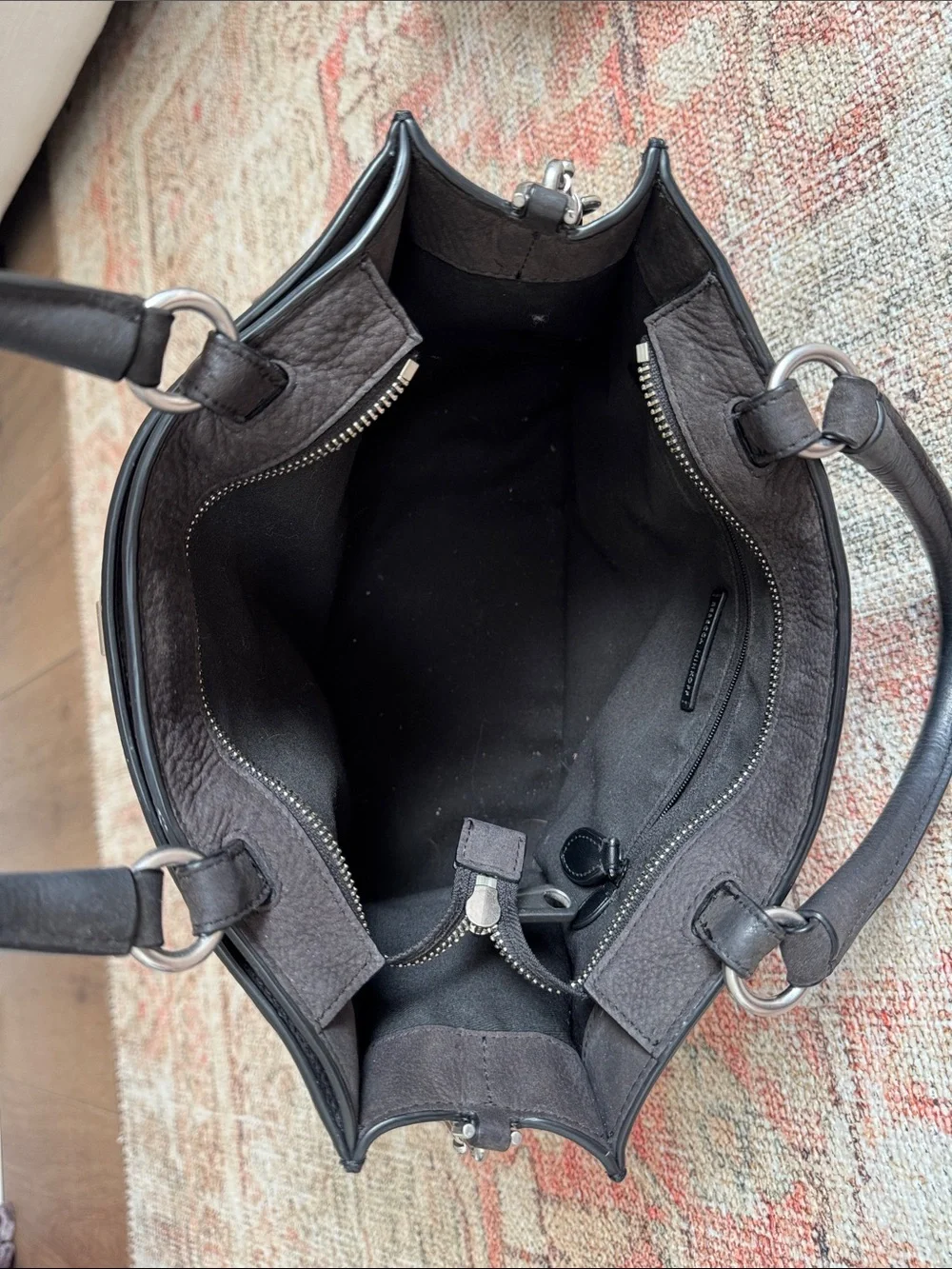Rebecca Minkoff Darren Top Zip Satchel - Gray Suede - Picture 4 of 8